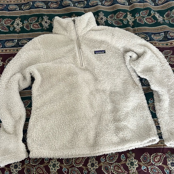 Patagonia Birch White Los Gatos 1/4-Zip Fleece, Size Medium - Picture 3 of 9